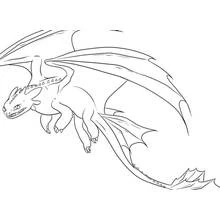Dessin à colorier: Dragon (Personnages fantastiques et d'aventure) #148379 - Coloriages à Imprimer Gratuits