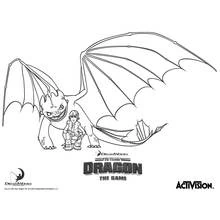 Dessin à colorier: Dragon (Personnages fantastiques et d'aventure) #148438 - Coloriages à Imprimer Gratuits