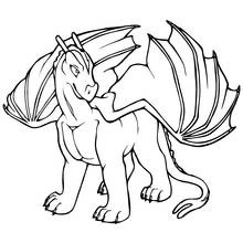 Dessin à colorier: Dragon (Personnages fantastiques et d'aventure) #148480 - Coloriages à Imprimer Gratuits