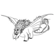 Dessin à colorier: Dragon (Personnages fantastiques et d'aventure) #5752 - Coloriages à Imprimer Gratuits