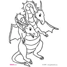 Dessin à colorier: Dragon (Personnages fantastiques et d'aventure) #5841 - Coloriages à Imprimer Gratuits