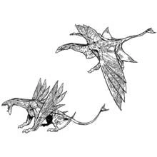 Dessin à colorier: Dragon (Personnages fantastiques et d'aventure) #5846 - Coloriages à Imprimer Gratuits