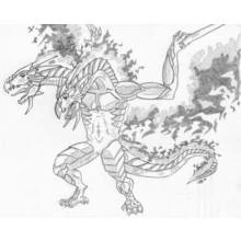 Dessin à colorier: Dragon (Personnages fantastiques et d'aventure) #5869 - Coloriages à Imprimer Gratuits