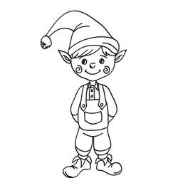 Dessin à colorier: Elfe (Personnages fantastiques et d'aventure) #93858 - Coloriages à Imprimer Gratuits