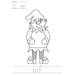 Dessin à colorier: Elfe (Personnages fantastiques et d'aventure) #93861 - Coloriages à Imprimer Gratuits