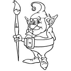 Dessin à colorier: Elfe (Personnages fantastiques et d'aventure) #93863 - Coloriages à Imprimer Gratuits