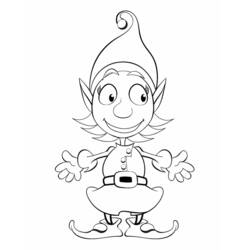 Dessin à colorier: Elfe (Personnages fantastiques et d'aventure) #93864 - Coloriages à Imprimer Gratuits