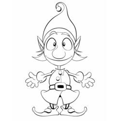 Dessin à colorier: Elfe (Personnages fantastiques et d'aventure) #93880 - Coloriages à Imprimer Gratuits