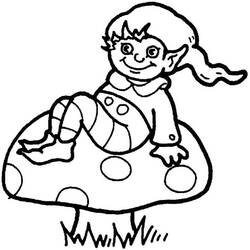 Dessin à colorier: Elfe (Personnages fantastiques et d'aventure) #93881 - Coloriages à Imprimer Gratuits