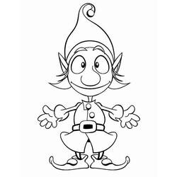 Dessin à colorier: Elfe (Personnages fantastiques et d'aventure) #93968 - Coloriages à Imprimer Gratuits