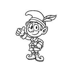 Dessin à colorier: Elfe (Personnages fantastiques et d'aventure) #94009 - Coloriages à Imprimer Gratuits