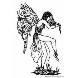 Dessin à colorier: Elfe (Personnages fantastiques et d'aventure) #94010 - Coloriages à Imprimer Gratuits