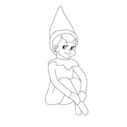 Dessin à colorier: Elfe (Personnages fantastiques et d'aventure) #94129 - Coloriages à Imprimer Gratuits