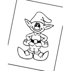 Dessin à colorier: Elfe (Personnages fantastiques et d'aventure) #94179 - Coloriages à Imprimer Gratuits