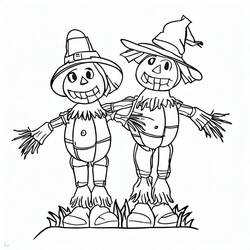 Dessin à colorier: Épouvantail (Personnages fantastiques et d'aventure) #187708 - Coloriages à Imprimer Gratuits