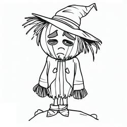 Dessin à colorier: Épouvantail (Personnages fantastiques et d'aventure) #187714 - Coloriages à Imprimer Gratuits