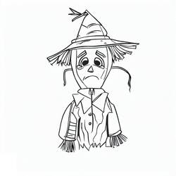 Dessin à colorier: Épouvantail (Personnages fantastiques et d'aventure) #187715 - Coloriages à Imprimer Gratuits