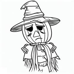 Dessin à colorier: Épouvantail (Personnages fantastiques et d'aventure) #187716 - Coloriages à Imprimer Gratuits