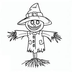 Dessin à colorier: Épouvantail (Personnages fantastiques et d'aventure) #187717 - Coloriages à Imprimer Gratuits