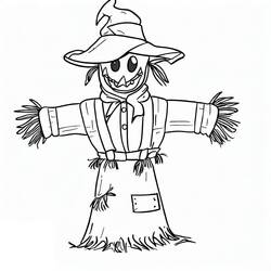 Dessin à colorier: Épouvantail (Personnages fantastiques et d'aventure) #187720 - Coloriages à Imprimer Gratuits