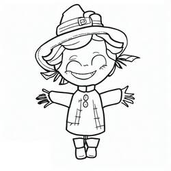 Dessin à colorier: Épouvantail (Personnages fantastiques et d'aventure) #187721 - Coloriages à Imprimer Gratuits