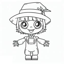 Dessin à colorier: Épouvantail (Personnages fantastiques et d'aventure) #187722 - Coloriages à Imprimer Gratuits
