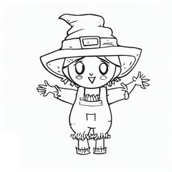 Dessin à colorier: Épouvantail (Personnages fantastiques et d'aventure) #187723 - Coloriages à Imprimer Gratuits