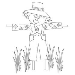 Dessin à colorier: Épouvantail (Personnages fantastiques et d'aventure) #187725 - Coloriages à Imprimer Gratuits
