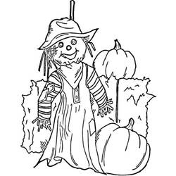 Dessin à colorier: Épouvantail (Personnages fantastiques et d'aventure) #187726 - Coloriages à Imprimer Gratuits