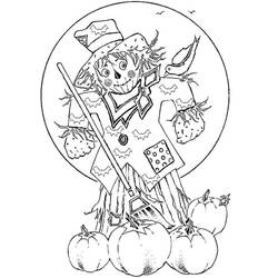 Dessin à colorier: Épouvantail (Personnages fantastiques et d'aventure) #187727 - Coloriages à Imprimer Gratuits