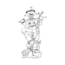 Dessin à colorier: Épouvantail (Personnages fantastiques et d'aventure) #187728 - Coloriages à Imprimer Gratuits