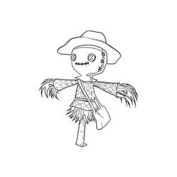 Dessin à colorier: Épouvantail (Personnages fantastiques et d'aventure) #187731 - Coloriages à Imprimer Gratuits
