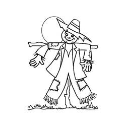 Dessin à colorier: Épouvantail (Personnages fantastiques et d'aventure) #187734 - Coloriages à Imprimer Gratuits
