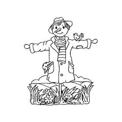 Dessin à colorier: Épouvantail (Personnages fantastiques et d'aventure) #187736 - Coloriages à Imprimer Gratuits