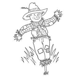 Dessin à colorier: Épouvantail (Personnages fantastiques et d'aventure) #187737 - Coloriages à Imprimer Gratuits