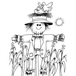 Dessin à colorier: Épouvantail (Personnages fantastiques et d'aventure) #187738 - Coloriages à Imprimer Gratuits