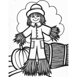 Dessin à colorier: Épouvantail (Personnages fantastiques et d'aventure) #187743 - Coloriages à Imprimer Gratuits