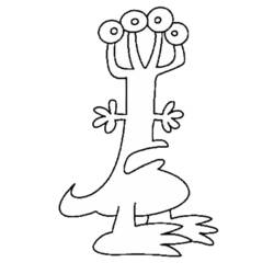 Dessin à colorier: Extraterrestre (Personnages fantastiques et d'aventure) #94558 - Coloriages à Imprimer Gratuits