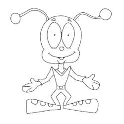 Dessin à colorier: Extraterrestre (Personnages fantastiques et d'aventure) #94561 - Coloriages à Imprimer Gratuits