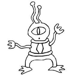 Dessin à colorier: Extraterrestre (Personnages fantastiques et d'aventure) #94568 - Coloriages à Imprimer Gratuits
