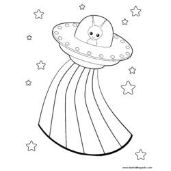 Dessin à colorier: Extraterrestre (Personnages fantastiques et d'aventure) #94572 - Coloriages à Imprimer Gratuits