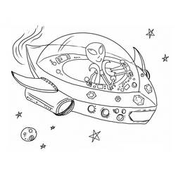 Dessin à colorier: Extraterrestre (Personnages fantastiques et d'aventure) #94573 - Coloriages à Imprimer Gratuits