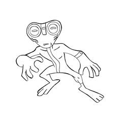 Dessin à colorier: Extraterrestre (Personnages fantastiques et d'aventure) #94578 - Coloriages à Imprimer Gratuits
