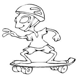 Dessin à colorier: Extraterrestre (Personnages fantastiques et d'aventure) #94629 - Coloriages à Imprimer Gratuits