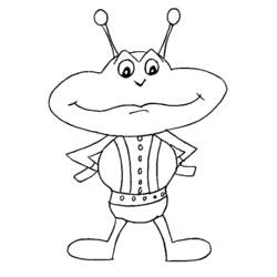 Dessin à colorier: Extraterrestre (Personnages fantastiques et d'aventure) #94630 - Coloriages à Imprimer Gratuits