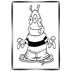 Dessin à colorier: Extraterrestre (Personnages fantastiques et d'aventure) #94637 - Coloriages à Imprimer Gratuits