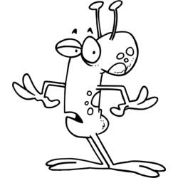 Dessin à colorier: Extraterrestre (Personnages fantastiques et d'aventure) #94664 - Coloriages à Imprimer Gratuits