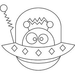 Dessin à colorier: Extraterrestre (Personnages fantastiques et d'aventure) #94756 - Coloriages à Imprimer Gratuits