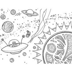Dessin à colorier: Extraterrestre (Personnages fantastiques et d'aventure) #94779 - Coloriages à Imprimer Gratuits