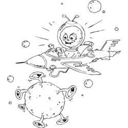 Dessin à colorier: Extraterrestre (Personnages fantastiques et d'aventure) #94880 - Coloriages à Imprimer Gratuits